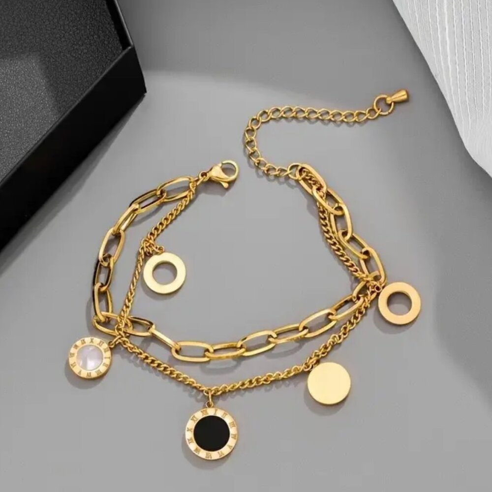 New! Gold Stainless Steel Fashion Bracelet